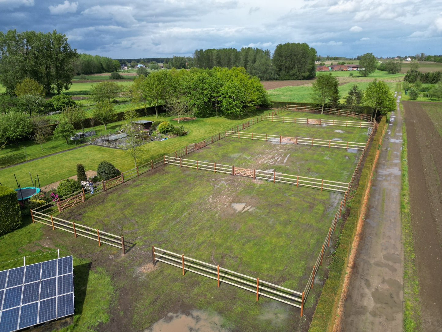 Paardenomheining OKAN met GRENEN Liggers