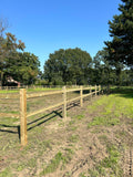 Clôture pour chevaux avec poteaux carrés