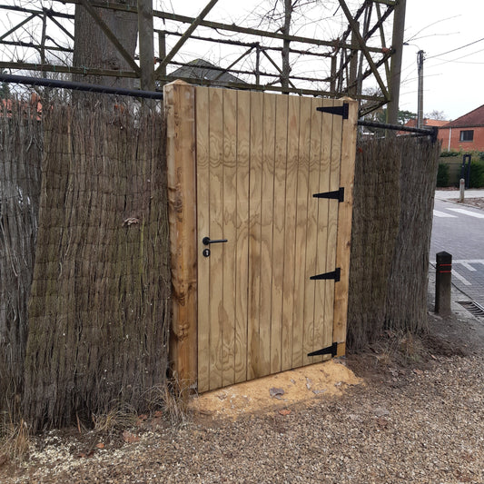 Porte de jardin BOIS PIN - Contreplaqué - double porte